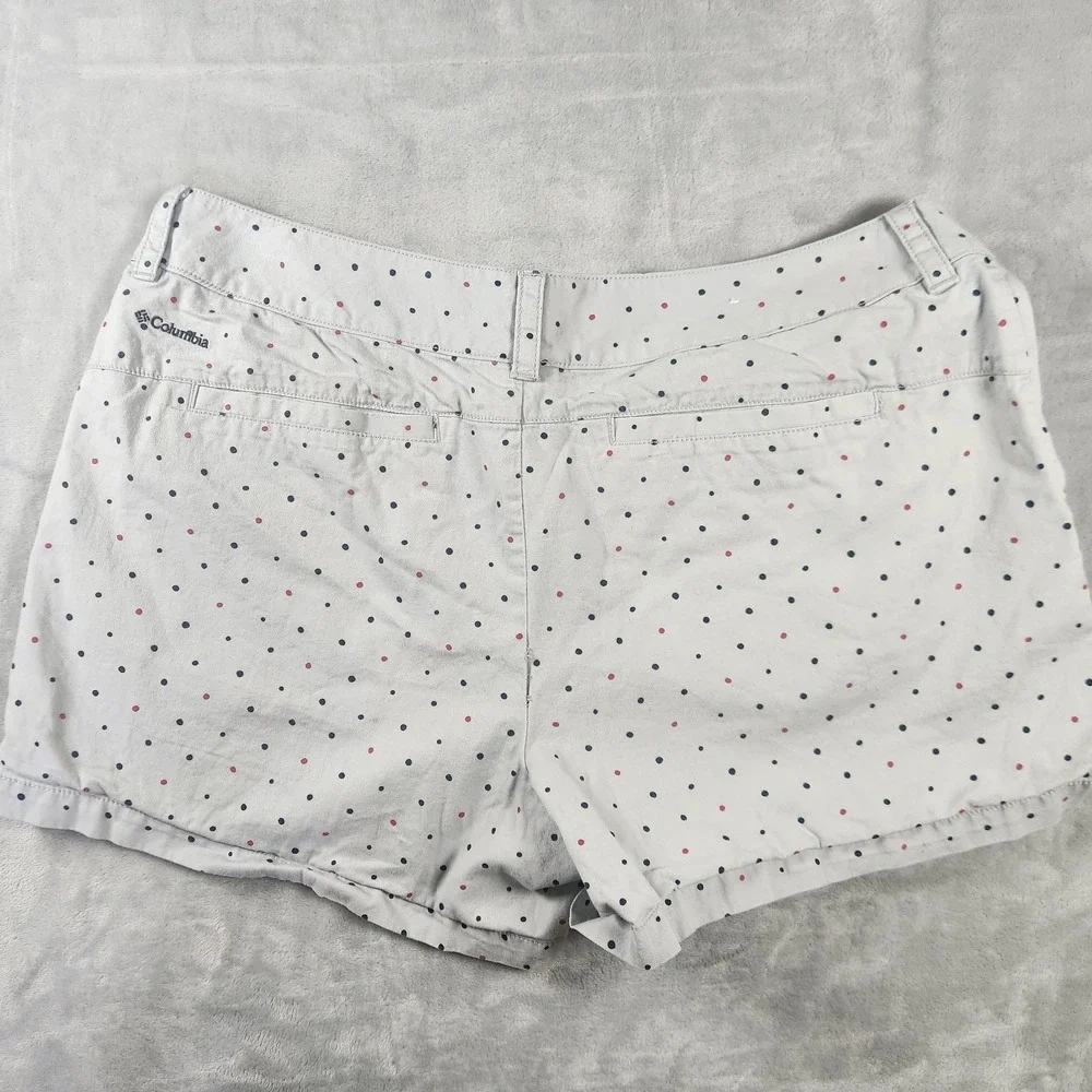 Columbia polka dot‎ grey blue shorts size 12 4L
